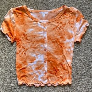 Orange Tie-Dye Shirt, stretchy/light